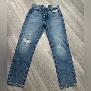 FRAME Le Original Jeans Bluejay Rips Size 24
